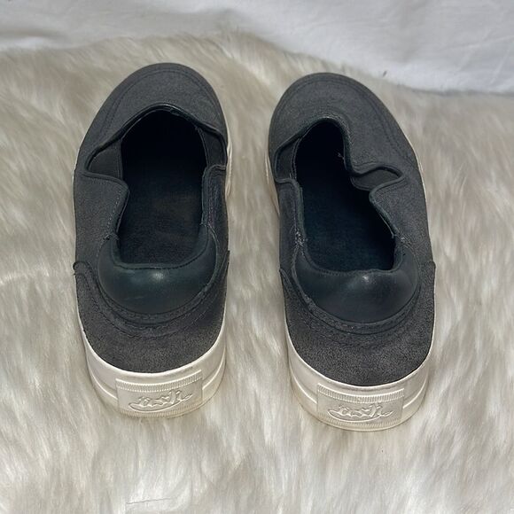 Ash Jungle Pewter Leather Platform Slip On Sneakers Sz 39/8 - Picture 3 of 7